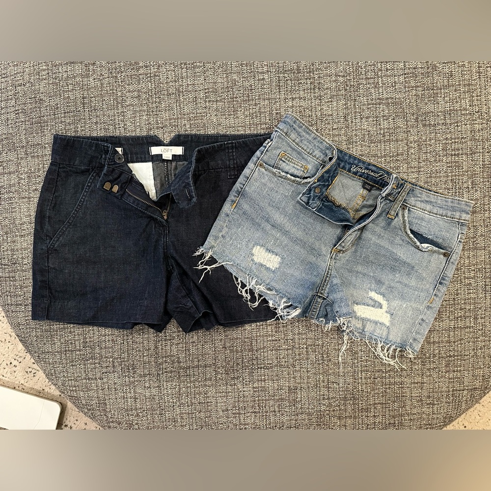 2 piece Ann Taylor Loft size 2 jean short and Universal Thread sz 4 jean bundle